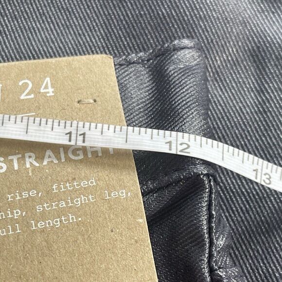 MADEWELL The '90s Straight Jean Size 24 Midnight Blue Foil NWT Rocker Band Retro - Picture 8 of 13